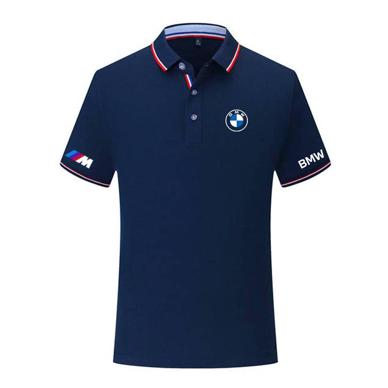 New BMW clothes POLO shirt short -sleeved lapel T -shirt men's same half -sleeved car 4S shop work clothes customized