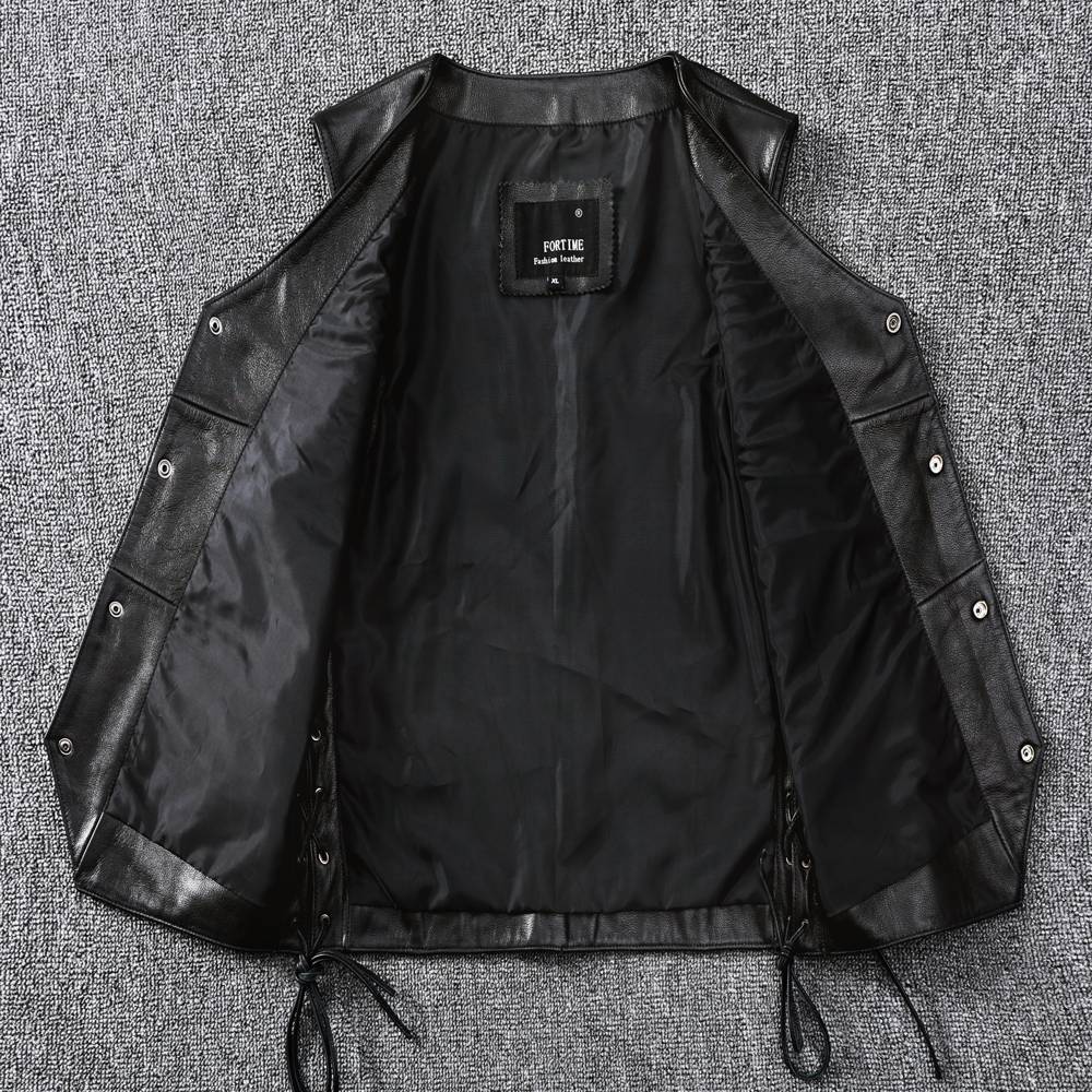 Harley locomotive vest male leather vest head layer cowhide leather slim -fit Vedic horses clip special new product tide