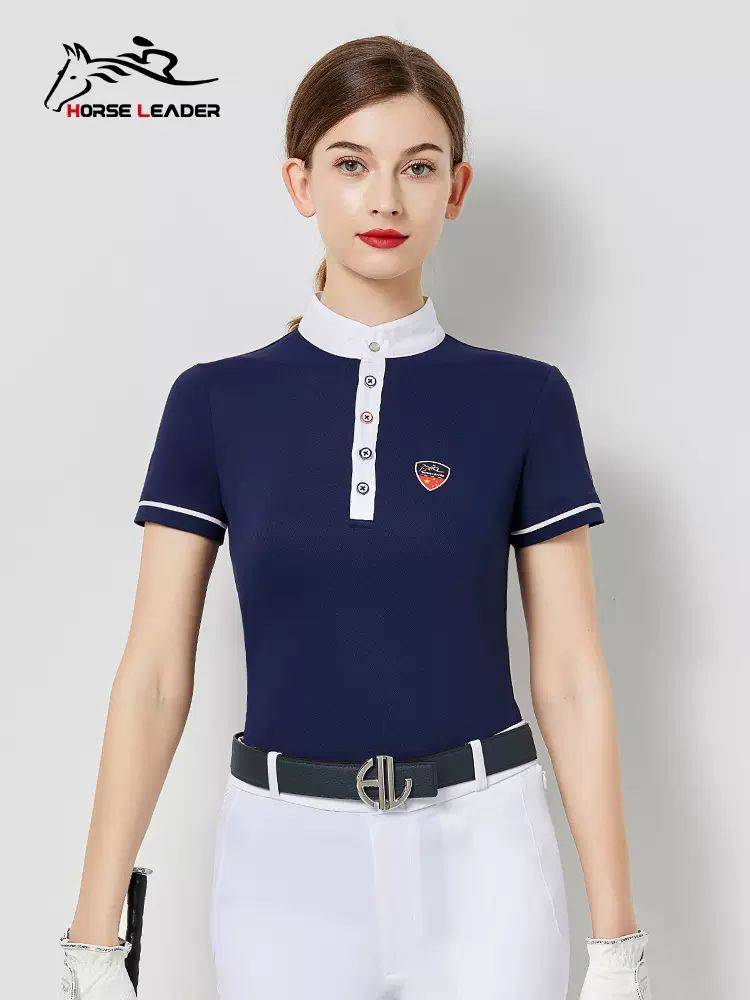 Professional Equestrian Equipment Equestrian T -shirt Short Sleeve Summer Speed -drying Knight Equipment Fairly Horse Riding Woman