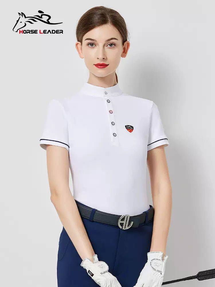 Professional Equestrian Equipment Equestrian T -shirt Short Sleeve Summer Speed -drying Knight Equipment Fairly Horse Riding Woman