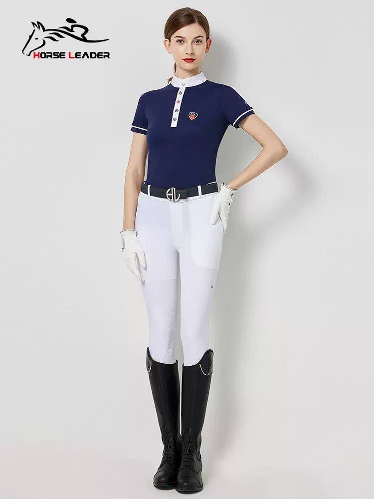 Professional Equestrian Equipment Equestrian T -shirt Short Sleeve Summer Speed -drying Knight Equipment Fairly Horse Riding Woman