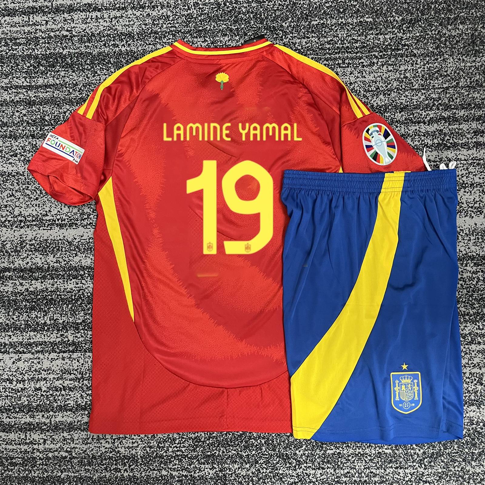 2024 National Team Spain's main away player jersey adult Children No. 7 Morataa Malmar Football Set