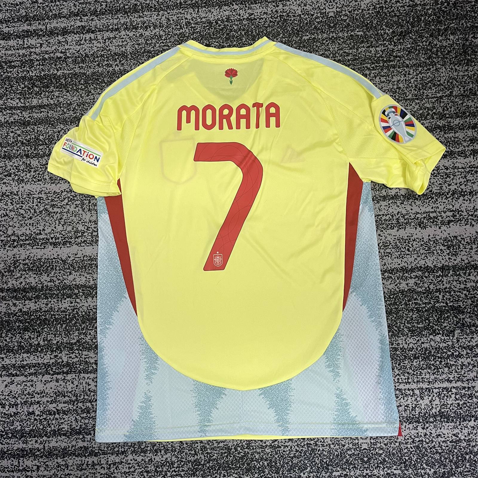 2024 National Team Spain's main away player jersey adult Children No. 7 Morataa Malmar Football Set