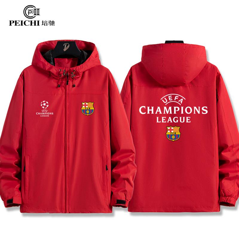Real Madrid Luda Barcelona AC Milan Manchester City Chelsea football jacket Champions League jacket outside men's clothes