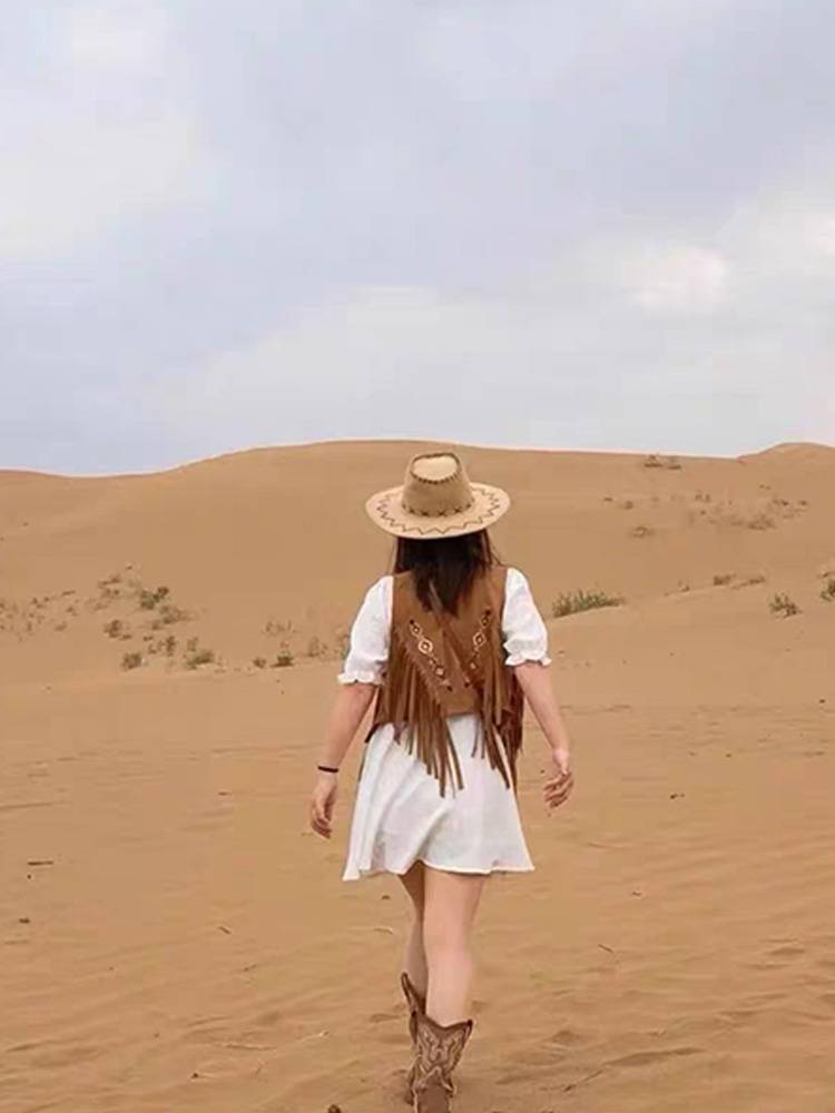Xinjiang Grassland West Yunnan Yunnan Tourism and Ethnic Wind Vests Jacket Female Tibetan Cassacus Vest