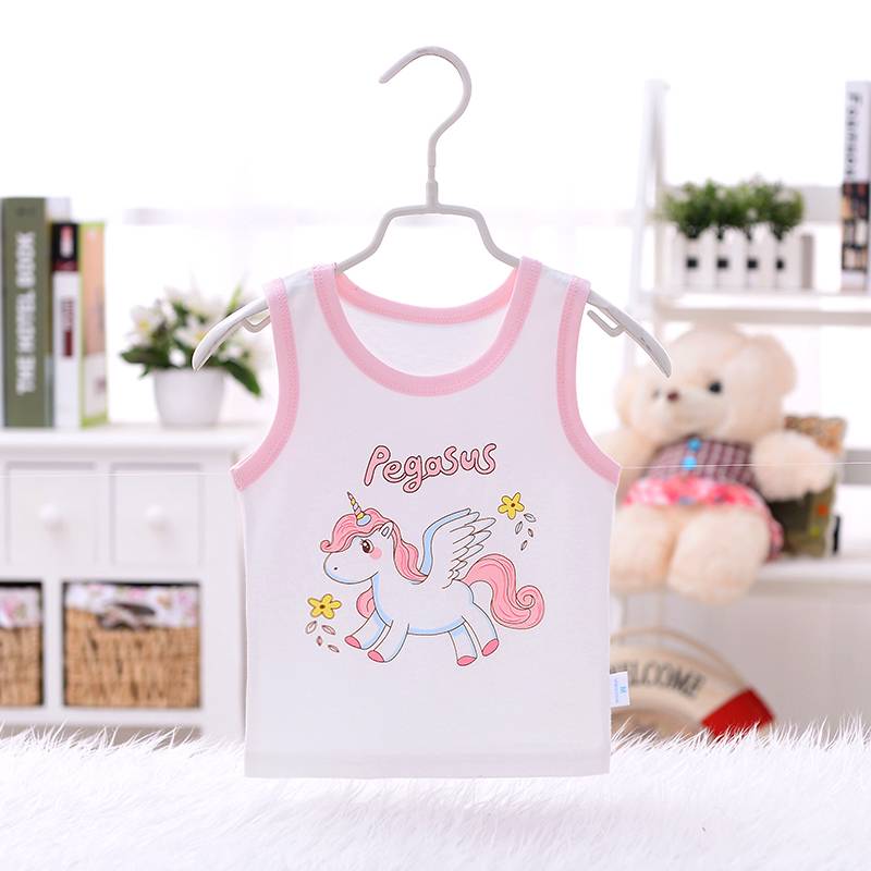 Newborn baby clothes pure cotton spring and autumn summer vest babies thin horse clip children's suspenders small vests wearing bottoming
