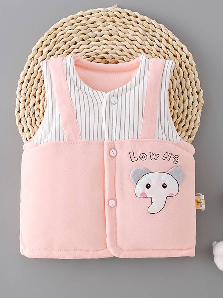 Baby autumn and winter thick vest newborn horses warm baby, babies, shoulder vest cotton pads, men's and women's tide cartoon