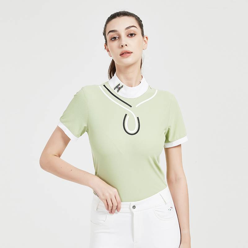 Hello Horse Equestrian Women's Jacket Equestrian Equipment Children's Spring and Autumn Riding Clothing Equestrian T -shirt