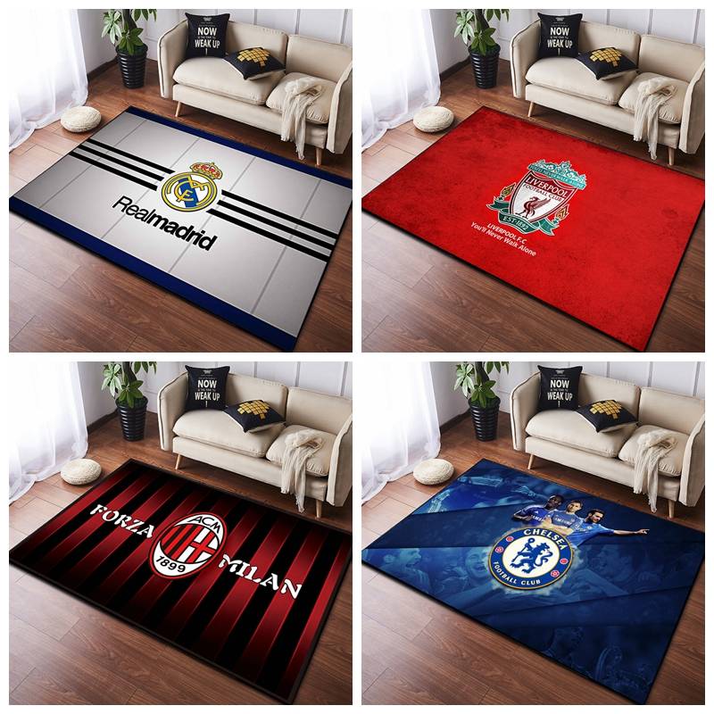 Manchester United Real Madrid AC Milan Football Club logo carpet and basketball living room bedroom bedroom cushion can be customized