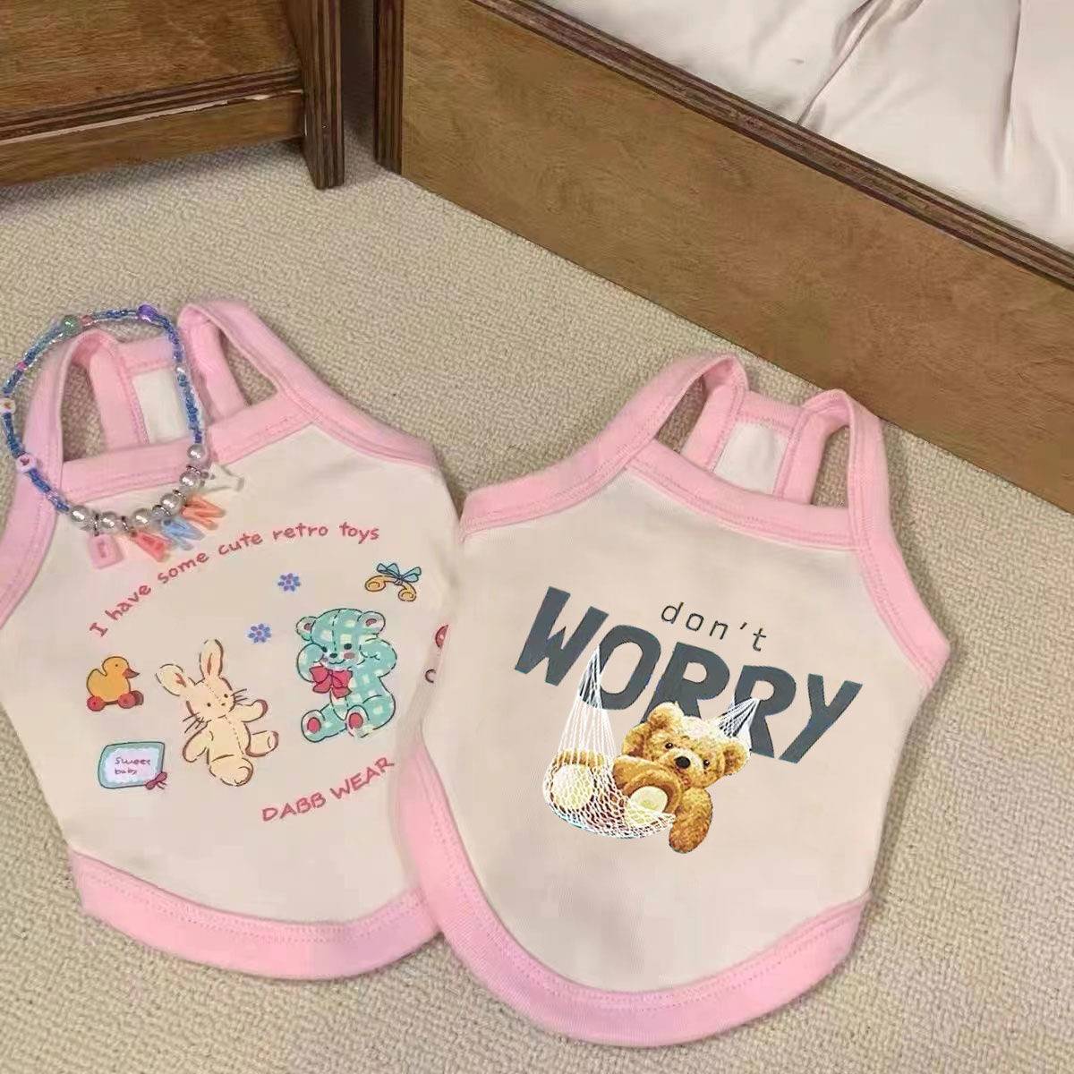 Pet clothes puppy dog sling vest, spring and summer thin Malzis clothing small dog teddy Bili Bomei