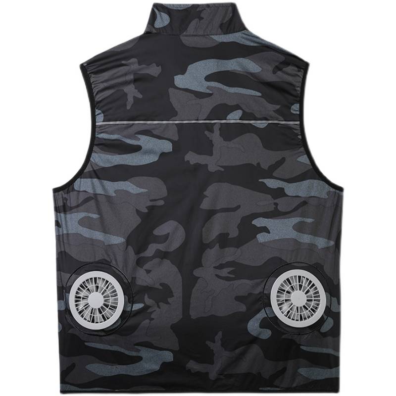 Summer fan clothes, air -conditioned air -conditioning, cooling vest men's and women's charging vest refrigeration outdoor sunscreen work clothes