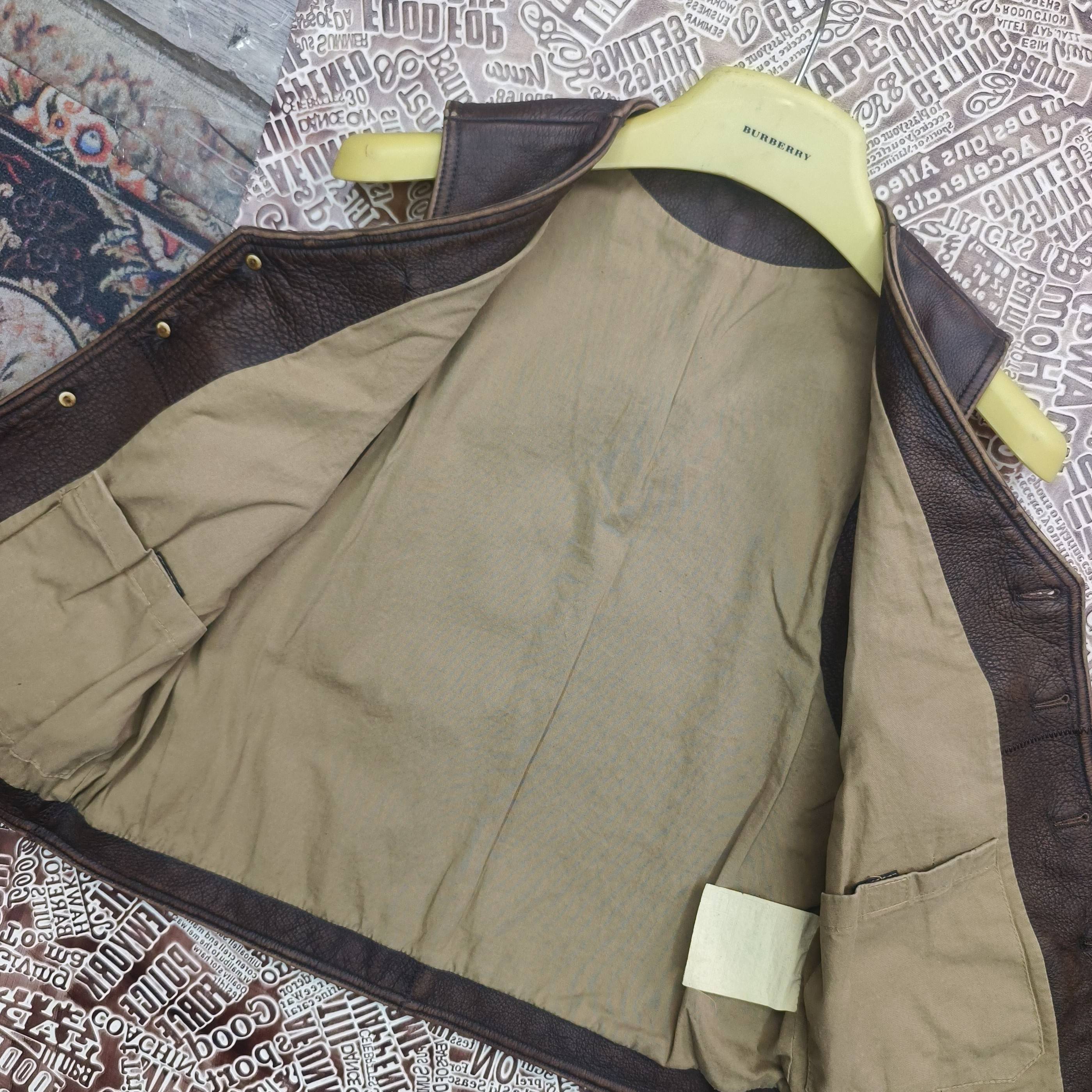 Retro -style men's vest leather jacket