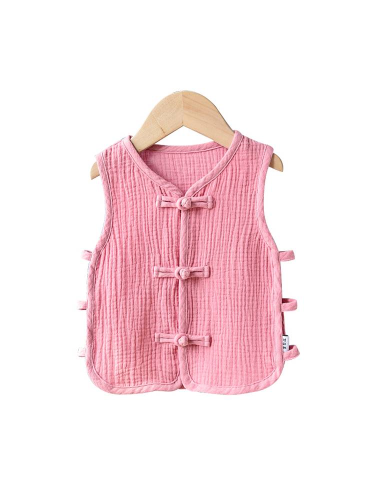 Baby pipa vest, pure cotton gauze summer thin baby cotton cotton and linen cotton, cotton, vest jacket, shoulder Chinese style