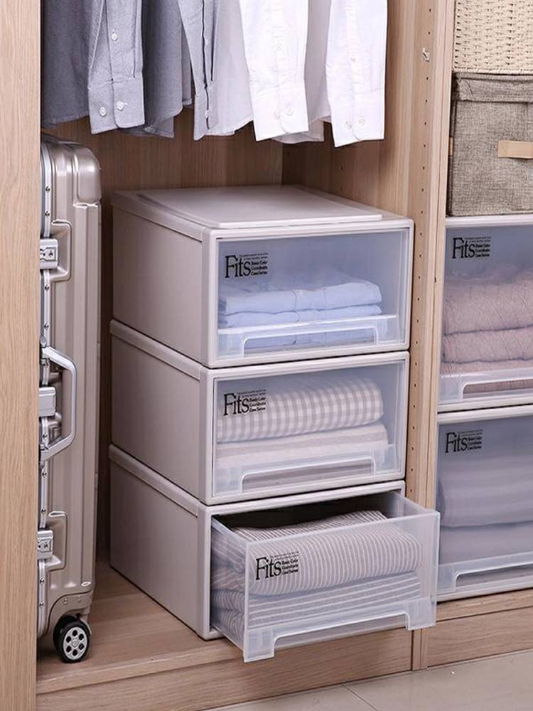 Japan Tenma storage box Tianma storage box wardrobe drawer storage box FITS storage drawer storage cabinet
