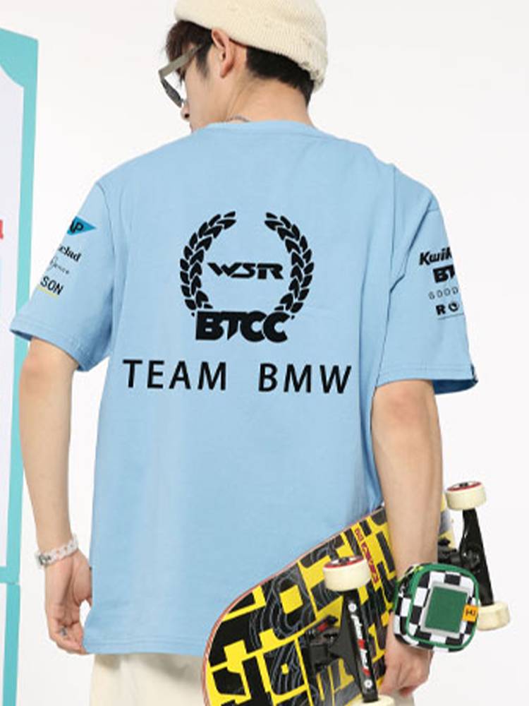 BMW Racing T -shirt Men's Short Sleeve Motogp Factory Team Cycling The same clothes pure cotton BMW BMW Terry Summer
