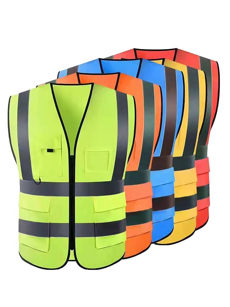 Reflective Safety vest construction vest Sanitation traffic reflector service worker reflective jacket custom print logo