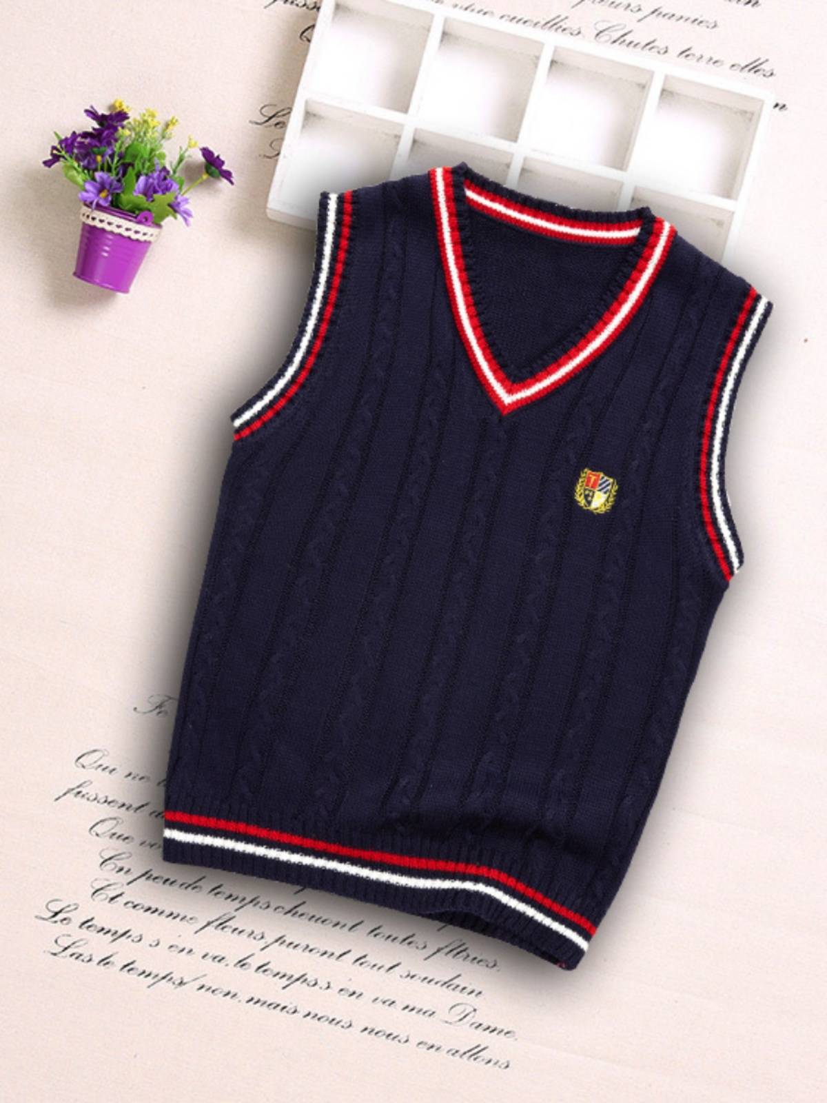 2024 Spring New College Storm Big Big Big Boy, Men, Sweater, Children Boys Boy Baby Baby Vest