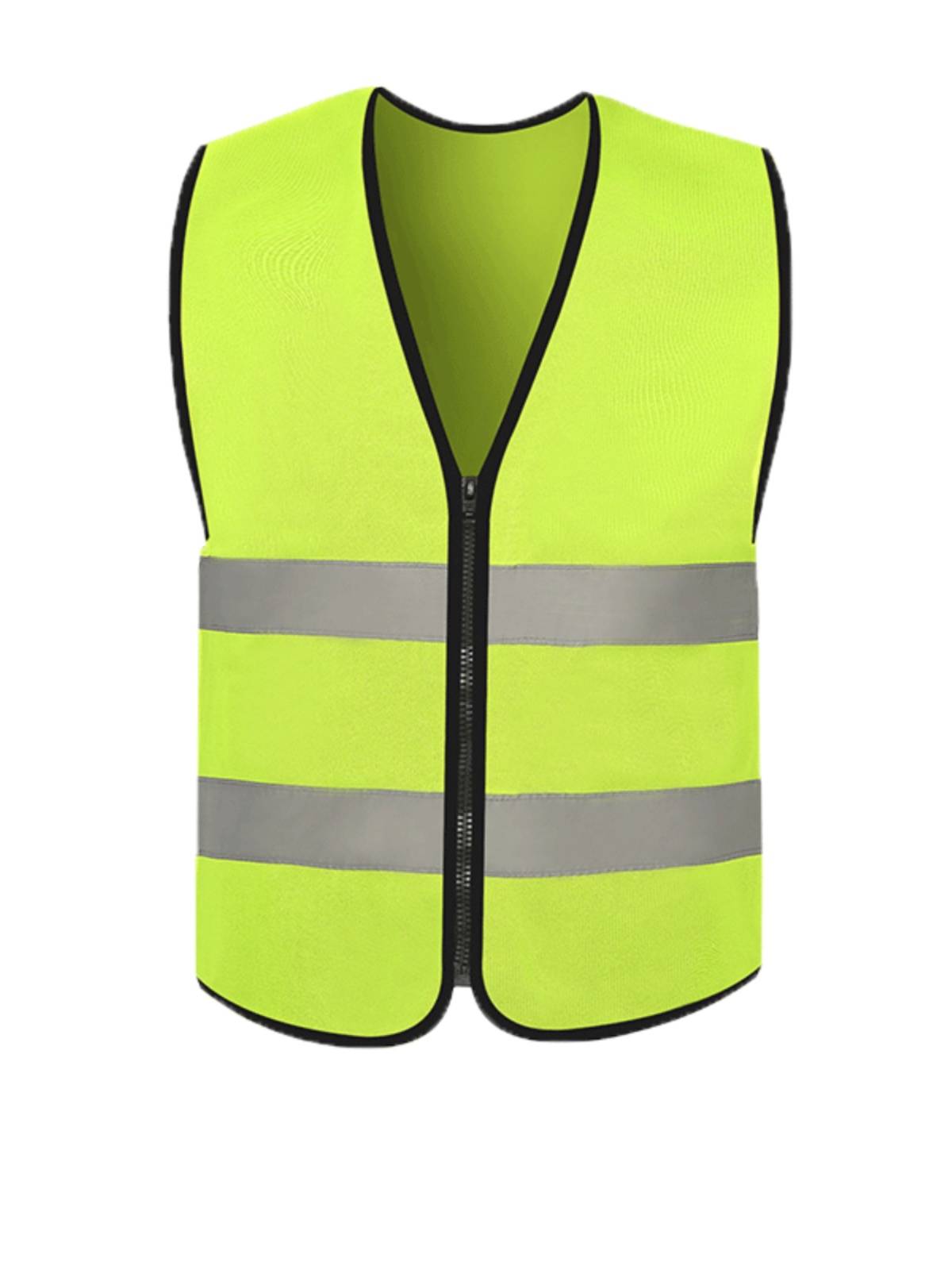 Reflective vest vest, reflective jacket outer jacket, night light breathable fluorescent clothing driver safety service sanitation workers zipper zipper