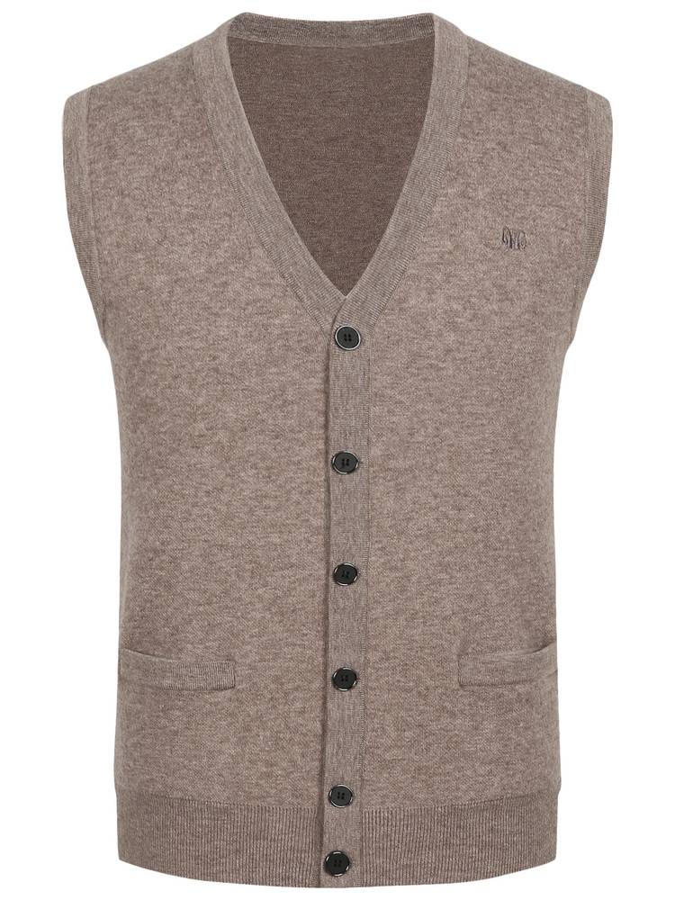 Hengyuanxiang Wool Vest Male button Middle -Elderly vest autumn and winter sleeveless sweater V -neck knit sweater