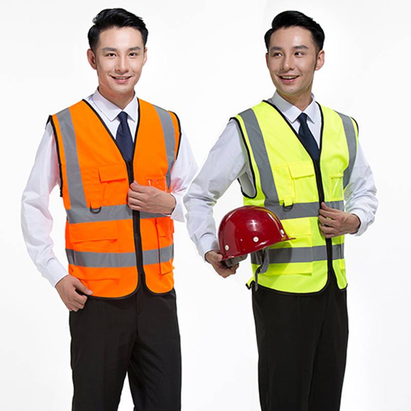 Custom printing of reflective safety vest work clothes LOGO garden green vest worker vest men's clothing customization