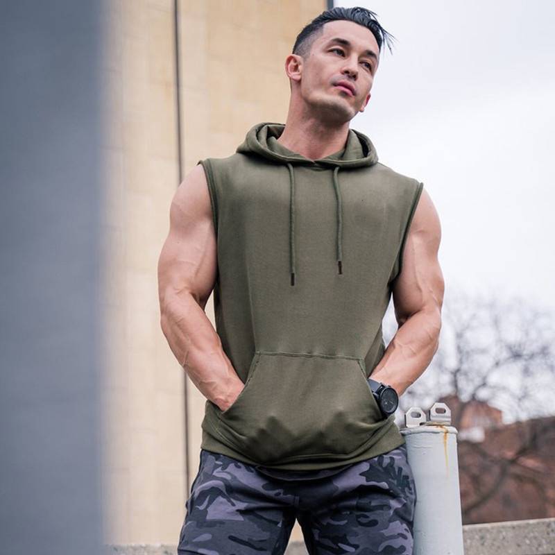 Fitness International Sports Short -sleeved T -shirt Men's Shoulder Holding Holding Jersey Vest vest vest, iron muscle tide brand top size