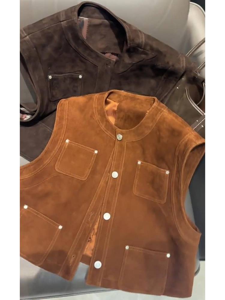 Western qi unique top -up, French niche, light and super -beautiful small incense vest 2024 Early spring model