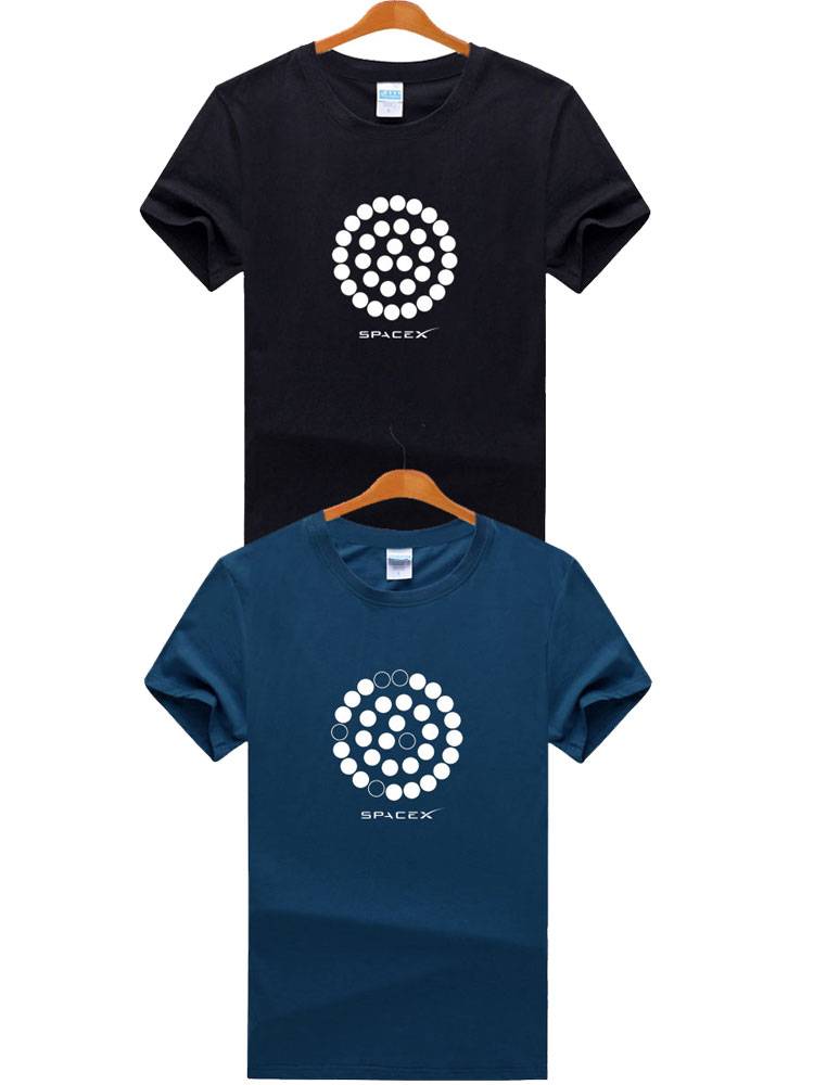 Star Ship Starship Musk SPACEX's first test four test engine space cotton short -sleeved T -shirt clothes