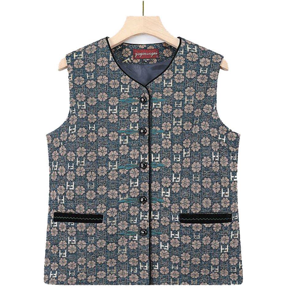 The elderly spring vest female grandma vest mother Kan shoulder old man clothes spring and autumn wife clip top coat