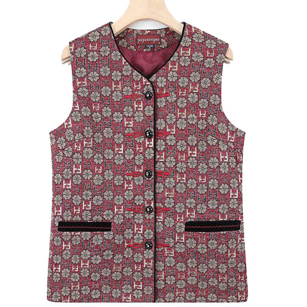 The elderly spring vest female grandma vest mother Kan shoulder old man clothes spring and autumn wife clip top coat