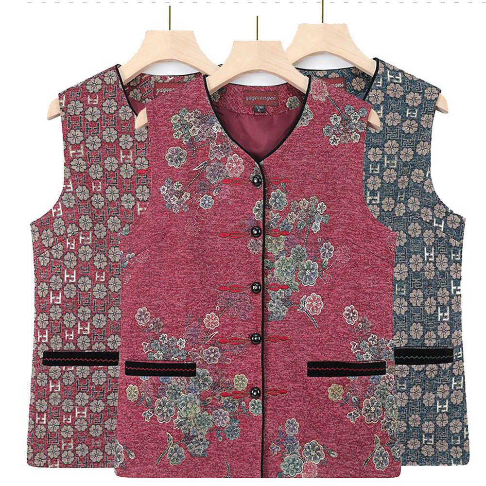 The elderly spring vest female grandma vest mother Kan shoulder old man clothes spring and autumn wife clip top coat
