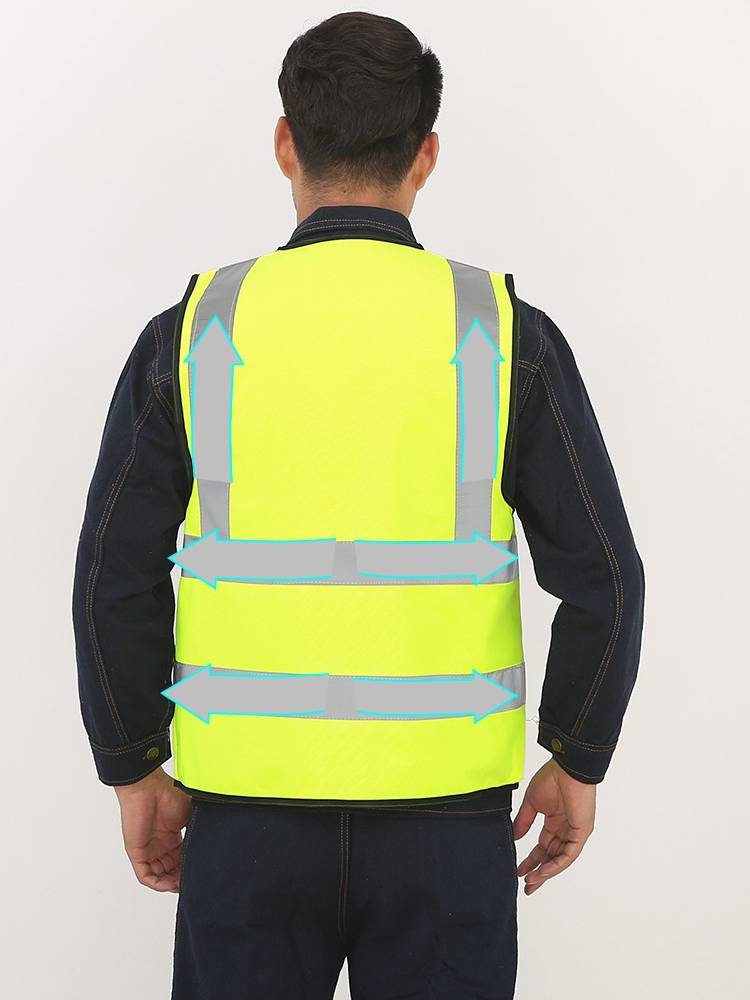 Reflective vest vest fluorescent clothing car inspection reflective vest ride garden cleaning transportation construction safety uniform