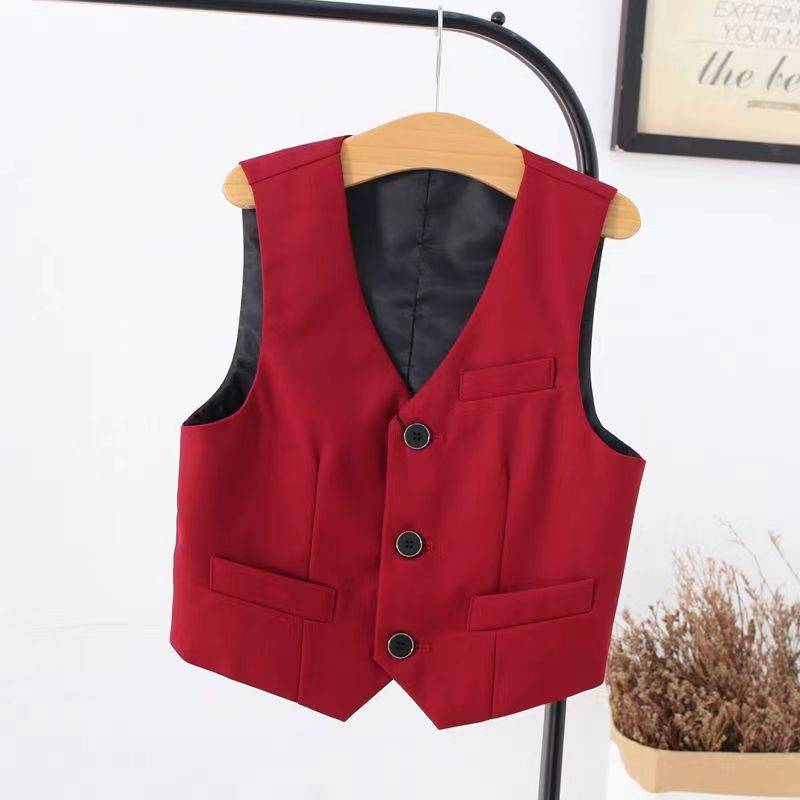 Boys' Dress suit Vests Black Girl Vest outer Hidden Blue Children's Gott