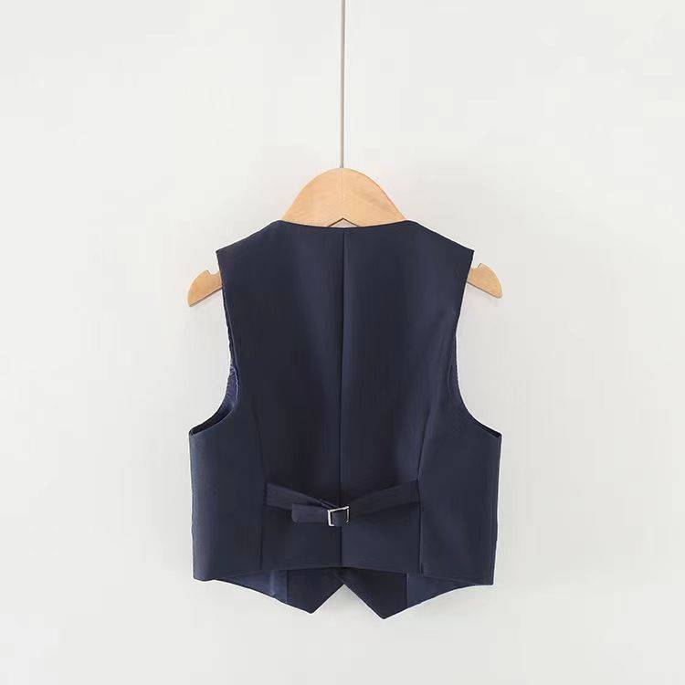 Boys' Dress suit Vests Black Girl Vest outer Hidden Blue Children's Gott