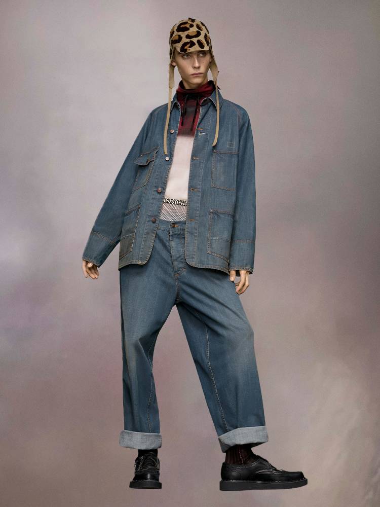 [Tanabata Gift] Maisonmargiela Magira four -corner sewing denim jacket jacket top
