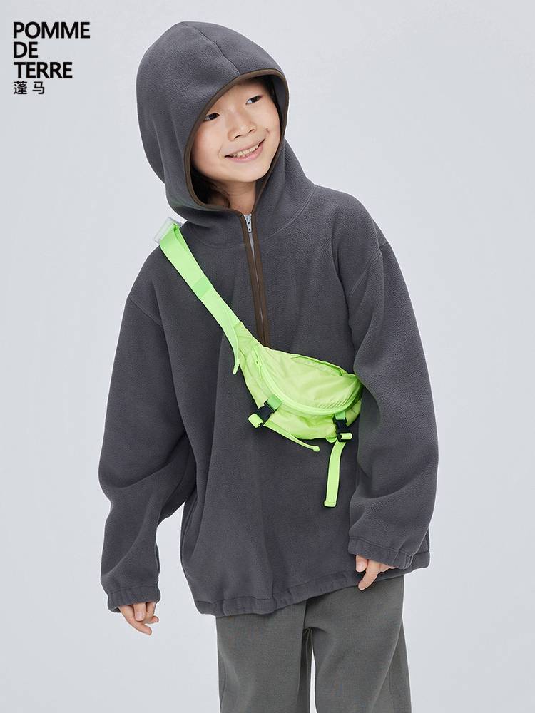 Pomme Pongma Shoulder Bags Leisure Sports contrasting mesengers spring autumn, male girl, Jiangnan Big children