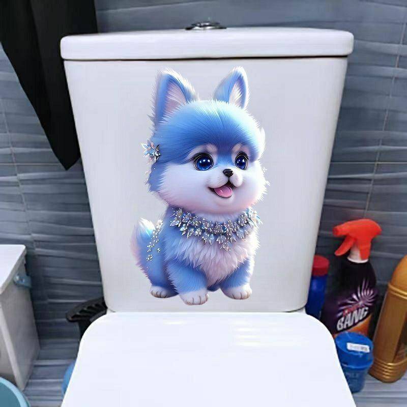 HM explosion net red dog super cute puppy sticker personality decoration refrigerator toilet sticker post children's room wall sticker