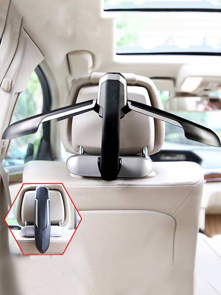 Car-carriage hangers folded behind the back of a car, with a suit on the liner for Mercedes BMW
