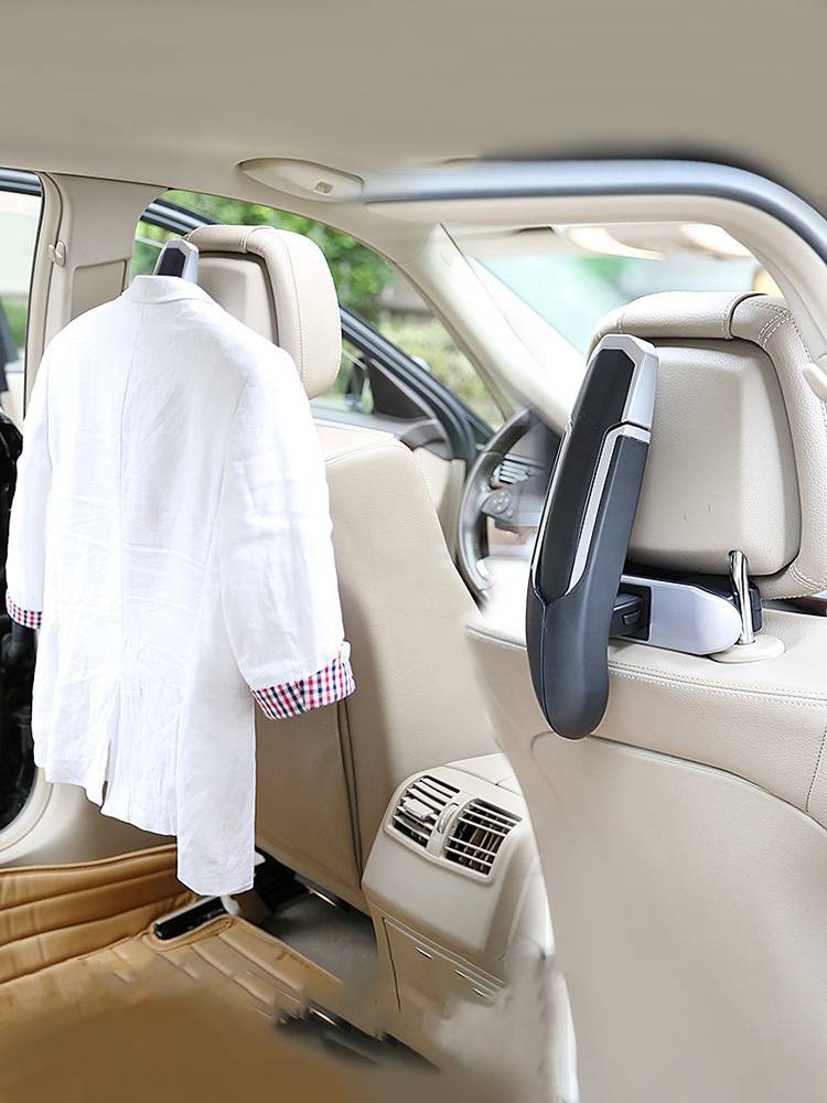 Car-carriage hangers folded behind the back of a car, with a suit on the liner for Mercedes BMW