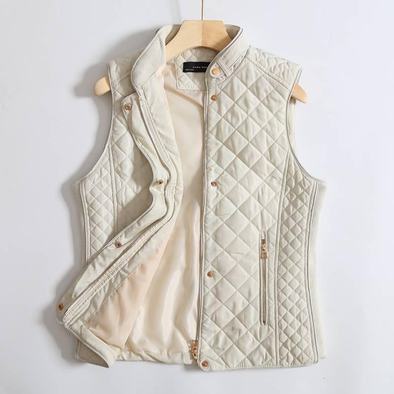 Factory original single -fitting cotton pads thicken warm cotton vest cotton cotton and shoulder horses holding women's slim cotton jackets