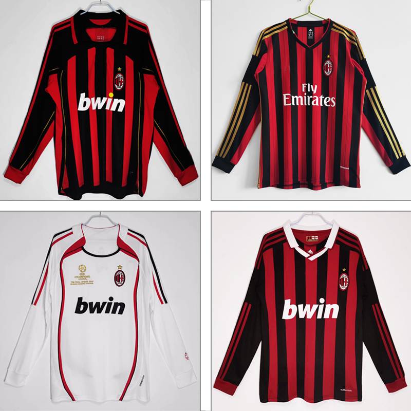 06-07AC Milan Vocal Jersey No. 22 Kaka No. 21 Pillo No. 3 Maldini long-sleeved football uniform