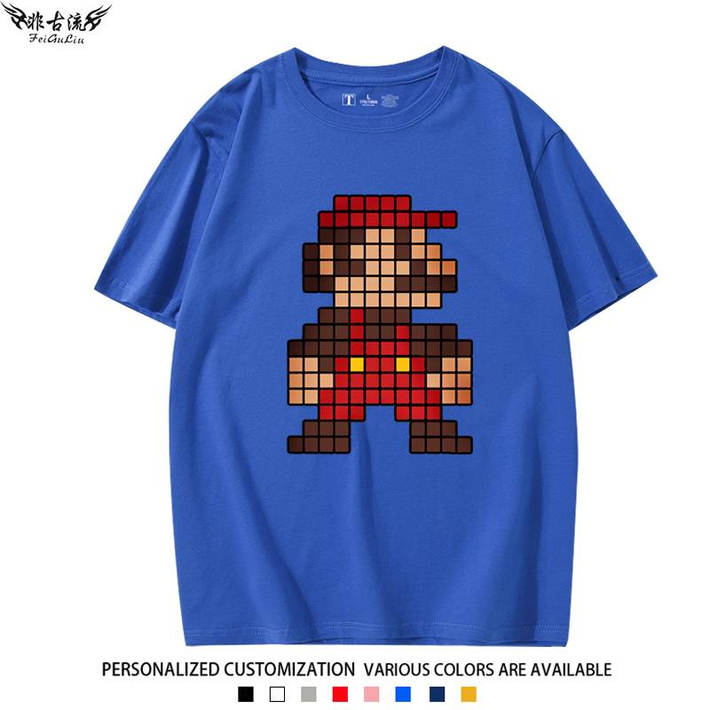 Nintendo Mario Brothers Surrounding Short -sleeved T -shirts European and American children's half -sleeved game surrounding cotton clothes