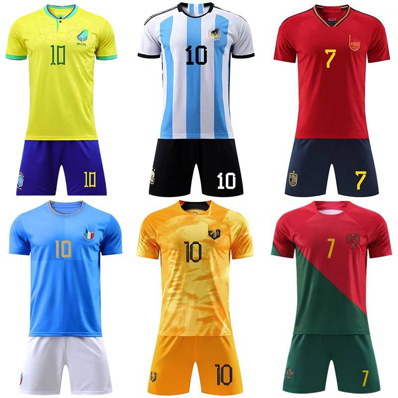 New Football Clothing Set Male Custom Team Sports Sports Adult Women's Jersey Student Competition Equipment Children's Football Services