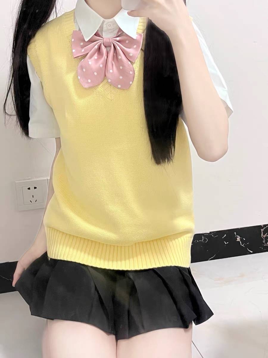 British Academy style JK uniform COS Liuhua multi -color sweater vest vesting vesting men and women autumn and winter sweater