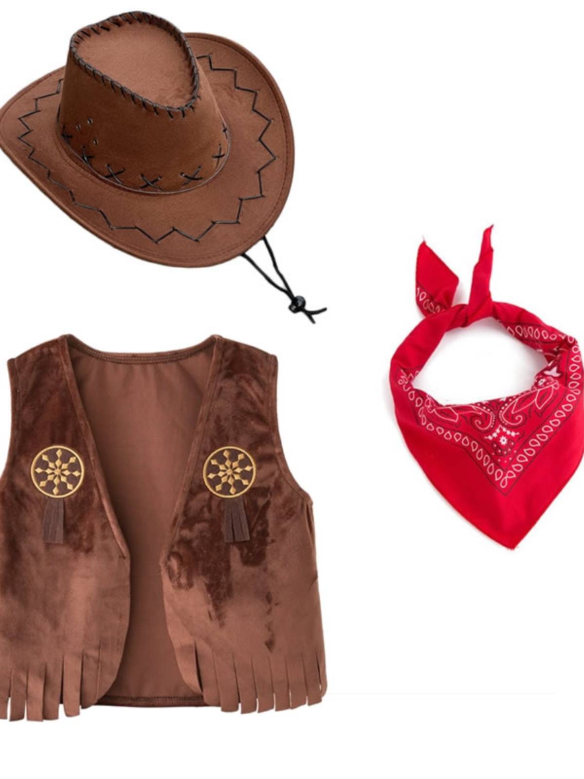 Halloween clothing children Cosplay clothing boys vest set Kindergarten western denim performance clothing
