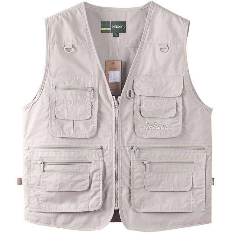 Multi -pocket Dad Father Vests Palental Leisure Casual Casual Shoulder Middle -aged Men Male Fishing Vests Shoulder Shop