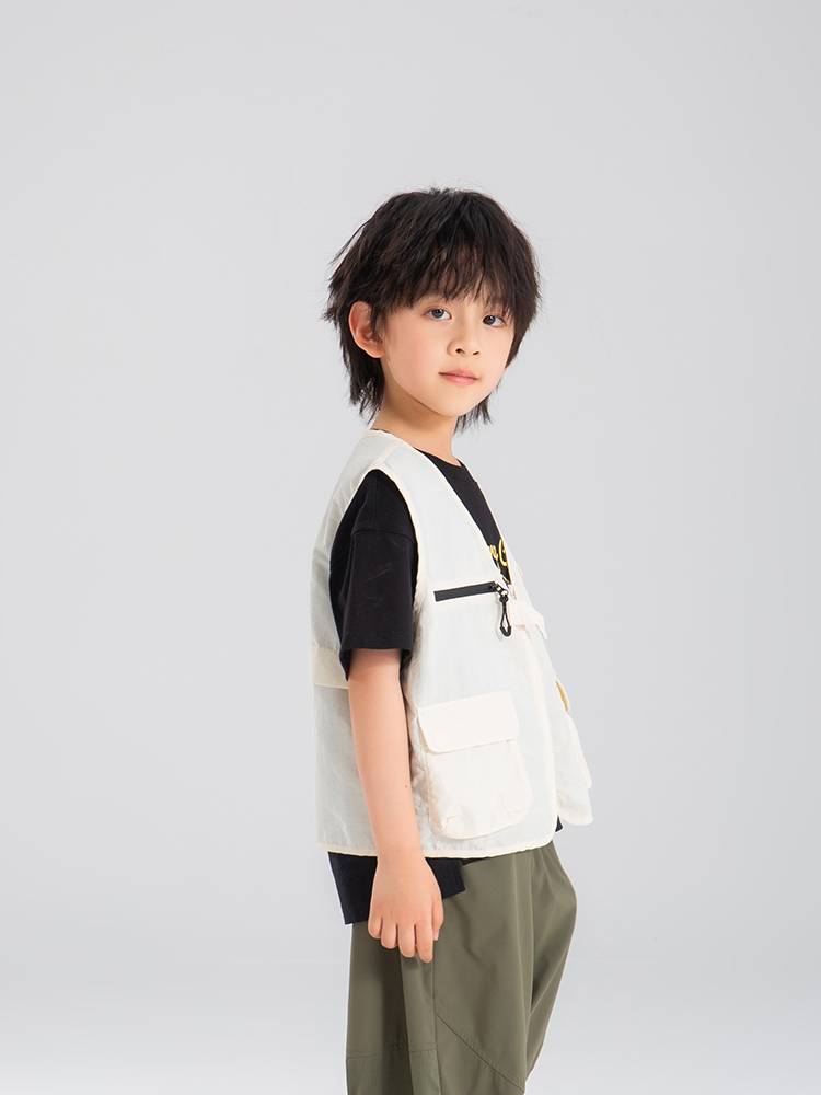 NORNOR Children's Vests Summer Summer Japanese Workers Jacket Boy Speed Outdoor Vela Male Baby Body