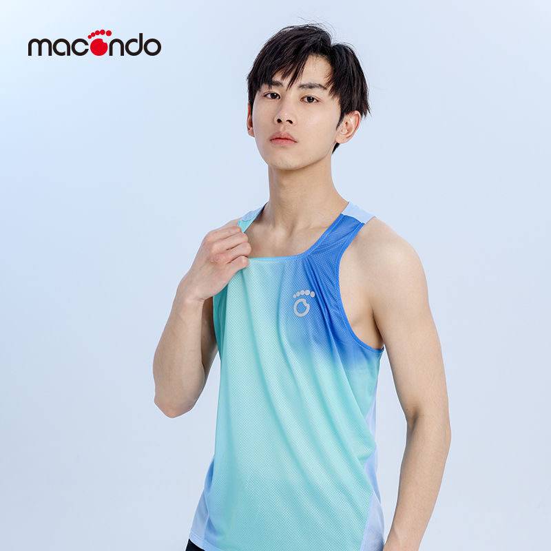 Genuine Mado Men's Men's Sports vest Outdoor Wet Wet, Dry, Running Fitness Sleeveless Club top