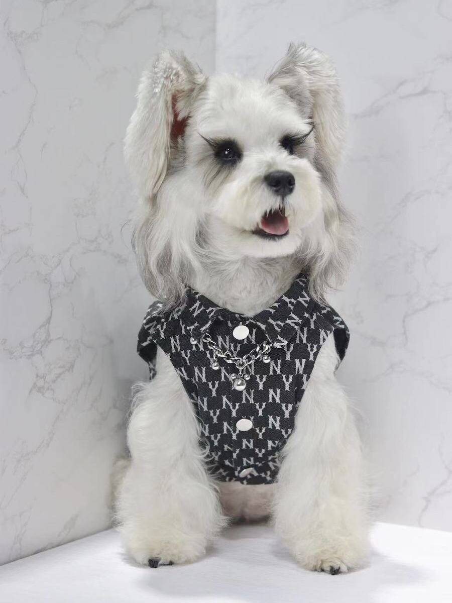 Pet vest denim summer thin puppy clothes Teddy Bieki Kki Marzus large dog golden retriever cat