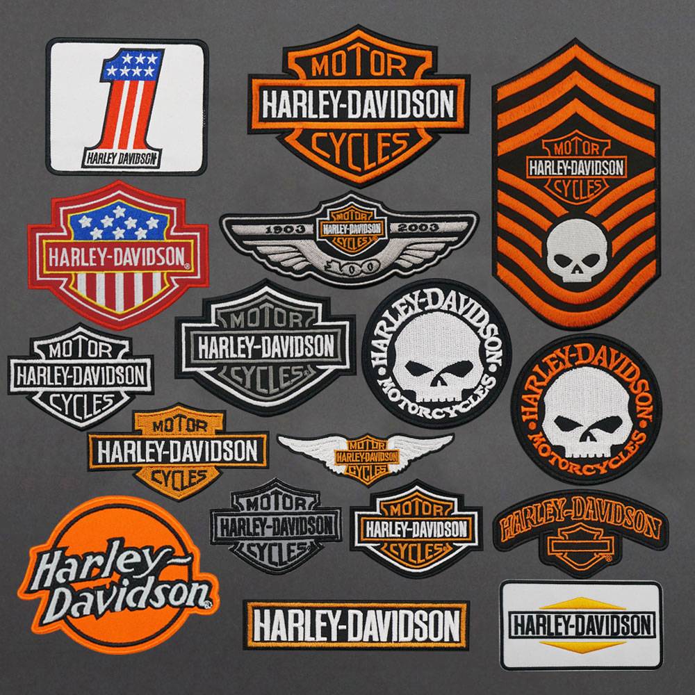 Motorcycle big logo patch magic sticker leather vest back post decorative DIY embroidery cloth sticker