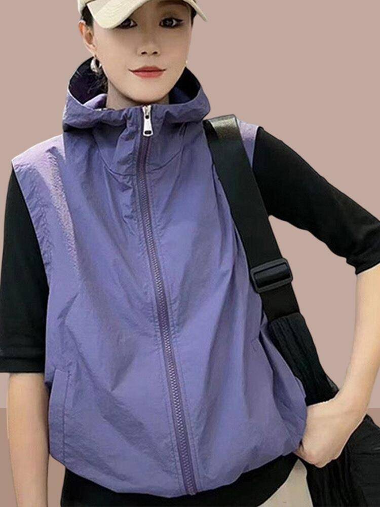 The sunscreen girl, 2024 summer, a new tan coat, a large, thin hat and coat